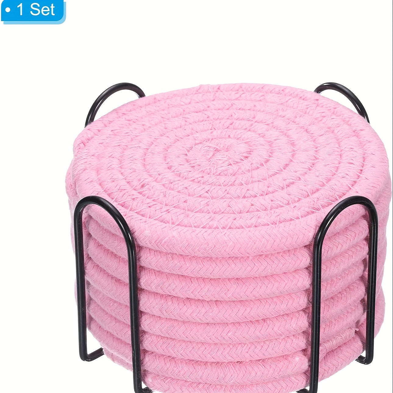 Minimalistisches Untersetzer-Set mit Halter für stilvolle Ordnung