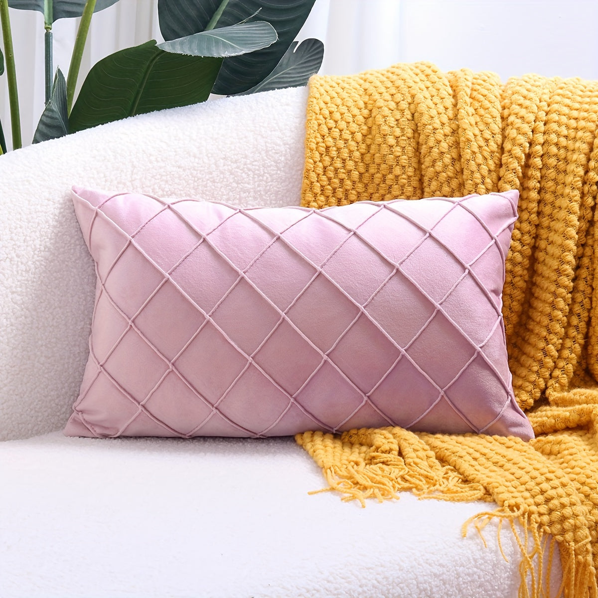 Dekorative Kissenhülle mit modernem Diamantmuster