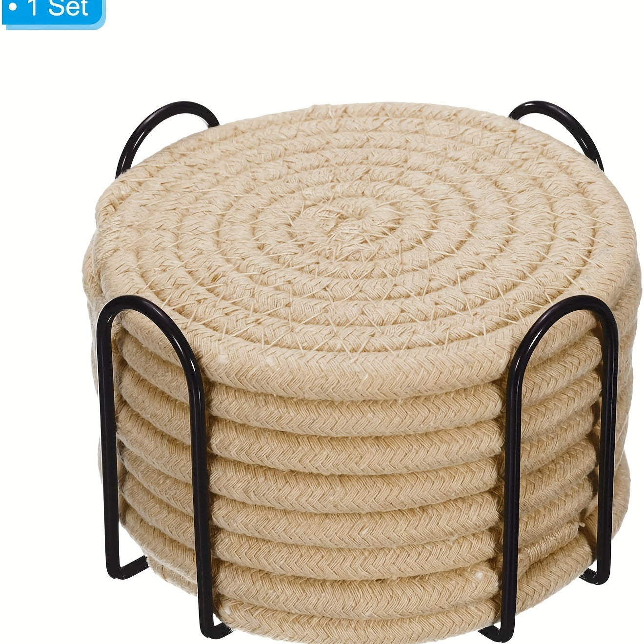 Minimalistisches Untersetzer-Set mit Halter für stilvolle Ordnung