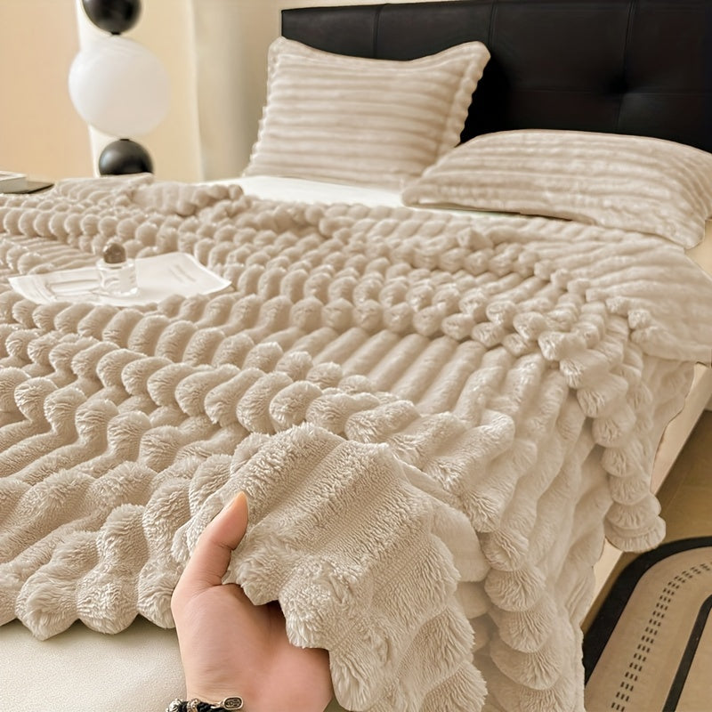 Weiche Wohndecke im modernen Stil – Für jede Jahreszeit geeignet, Machine Washable, Suitable for Bedroom and Hotel Use