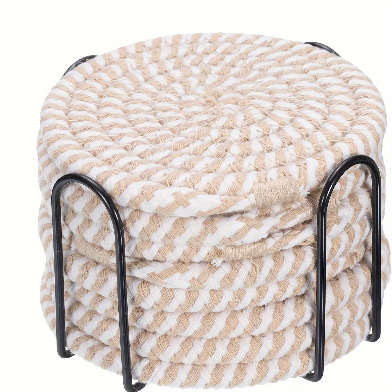 Minimalistisches Untersetzer-Set mit Halter für stilvolle Ordnung