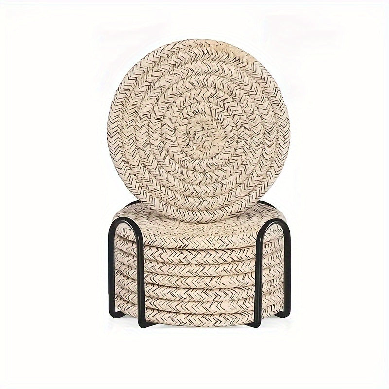 Minimalistisches Untersetzer-Set mit Halter für stilvolle Ordnung