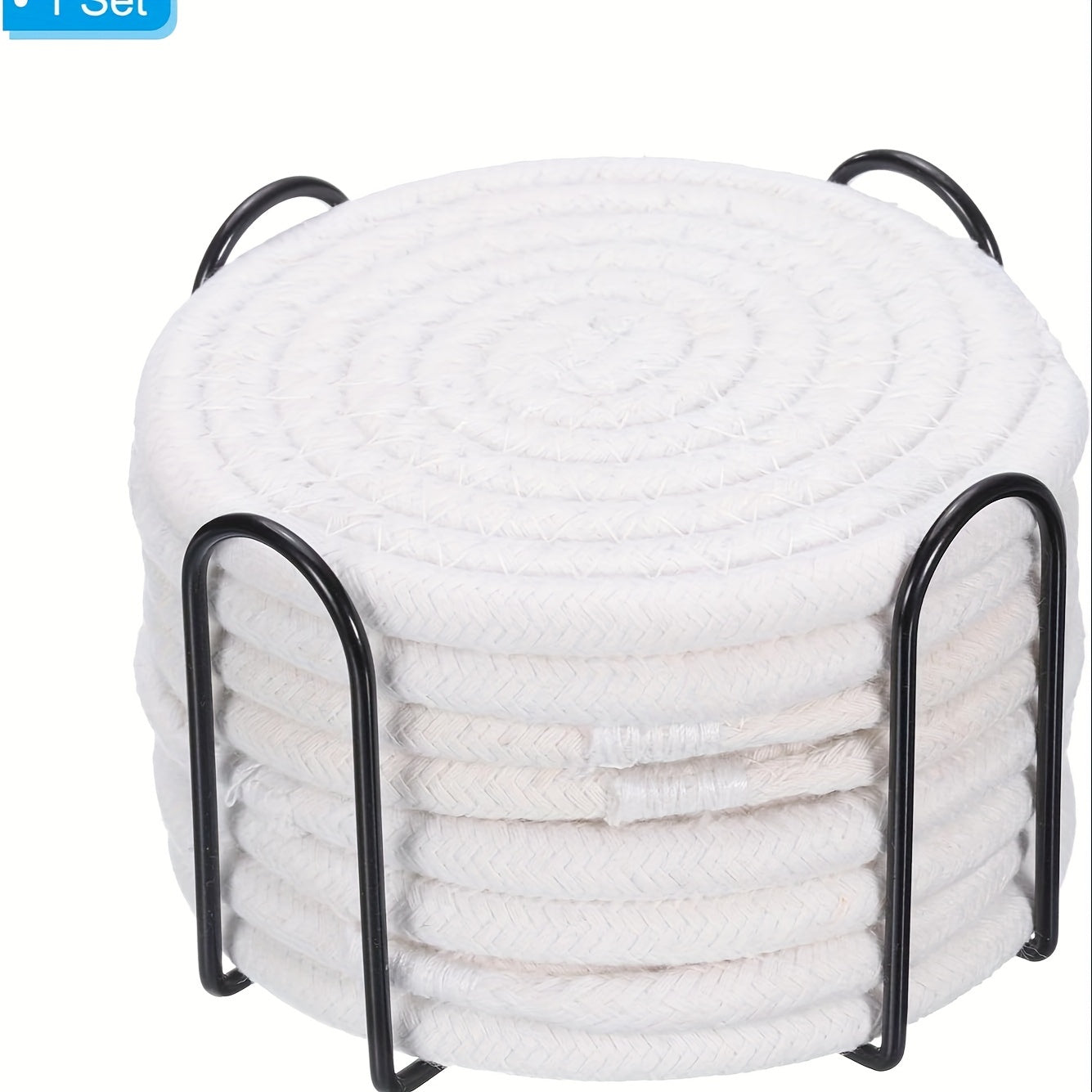 Minimalistisches Untersetzer-Set mit Halter für stilvolle Ordnung